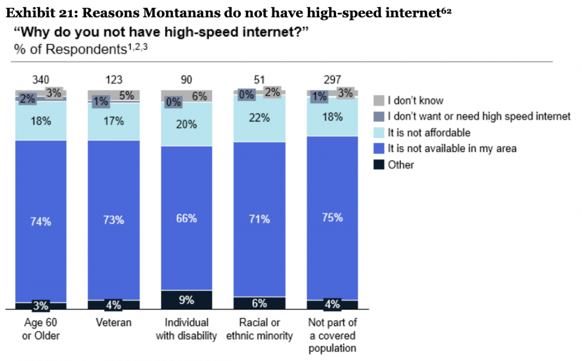 Reasons Montanans do not have high-speed internet