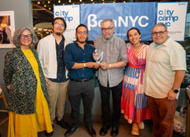 Figure 2a: Receipt of the Beta NYC People’s Choice Civic Innovator Award for the Community Tech Lab