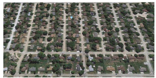 Small city neighborhood
